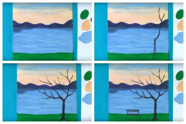 Этапы рисования пейзажа акварелью