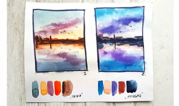 Эстетичные рисунки акварелью легкие