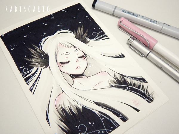 Рисование маркерами для скетчинга аниме