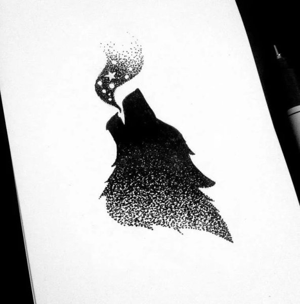 Чёрная ручка для рисования