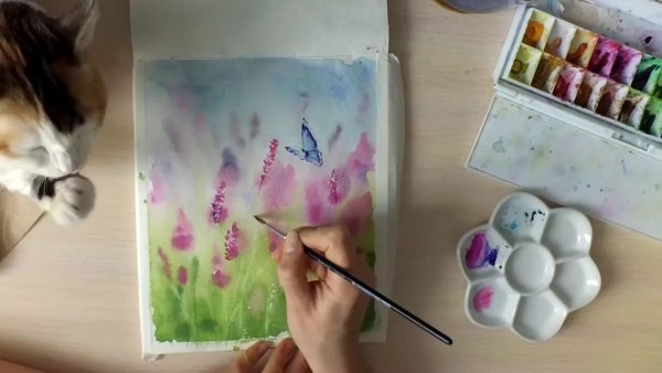 Рисование акварелью для детей