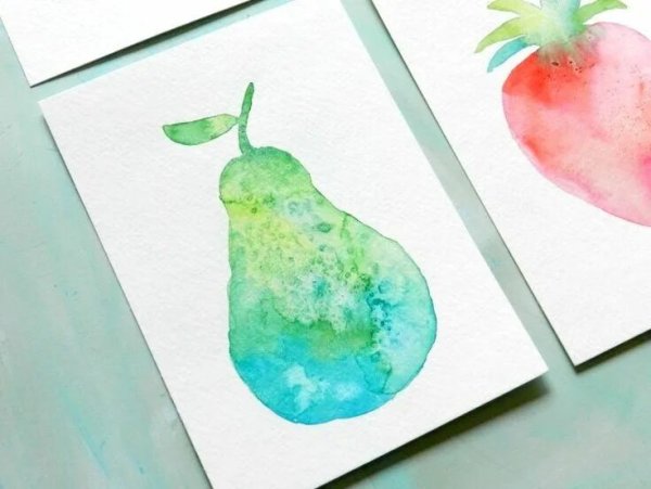 Рисунки акварелью легкие