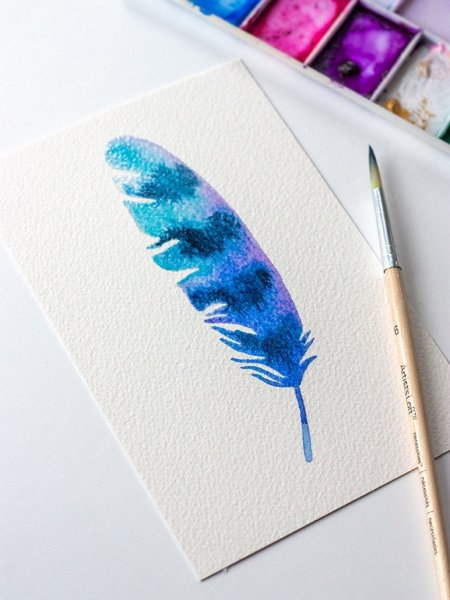 Рисунки акварелью легкие