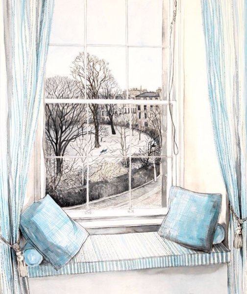 Окно акварель