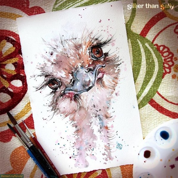 Рисунки акварелью