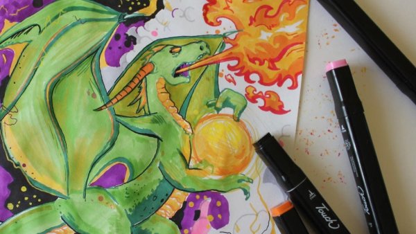 Рисунки маркерами