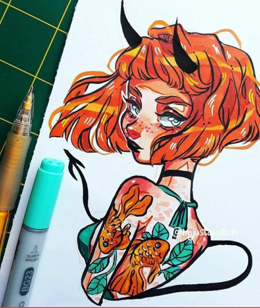 Маленькие рисунки фломастерами