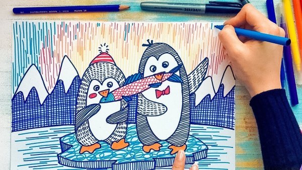 Рисование фломастерами для детей