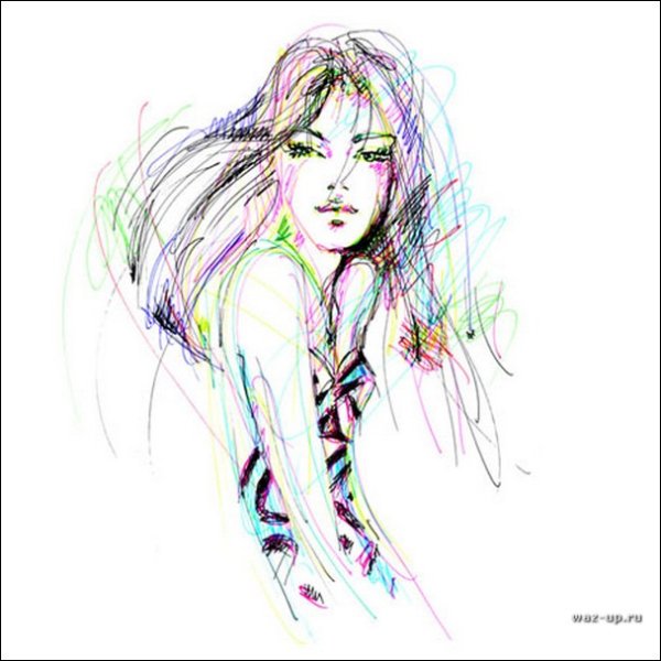 Рисунки фломастерами жен