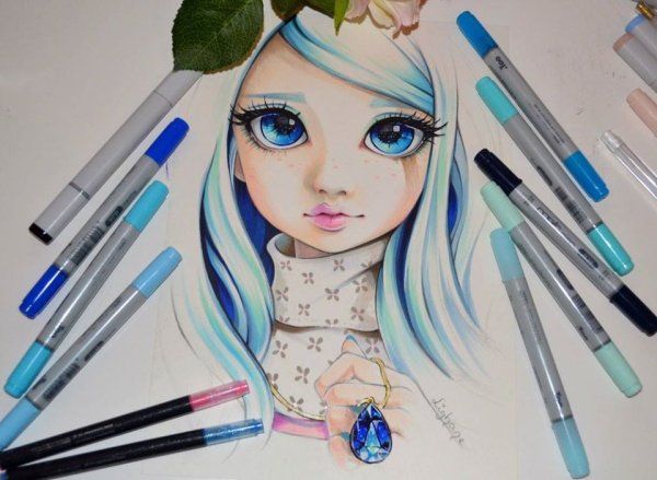 Портреты маркерами Copic