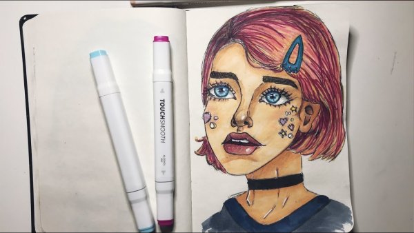 Портреты маркерами Copic sketc