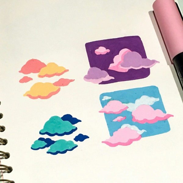 Эстетичные рисунки легкие маркерами