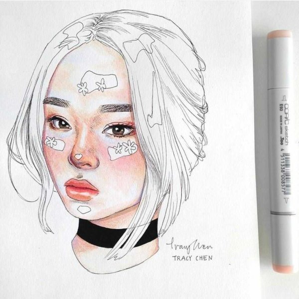 Рисунки маркерами