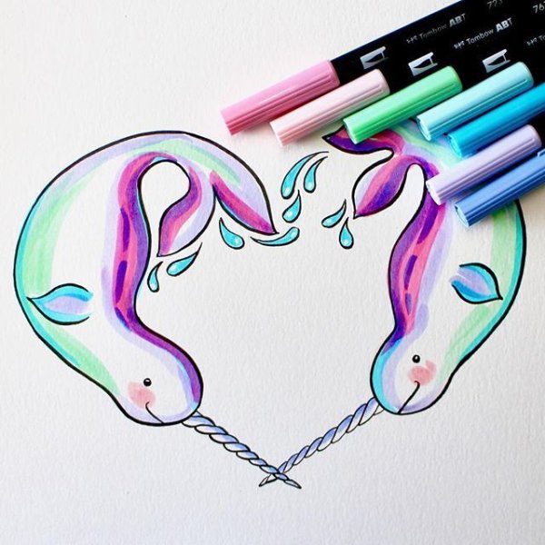 Рисунки в скетчбуке девушки