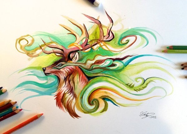 Рисунки маркерами