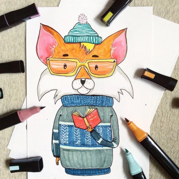 Простые красочные рисунки