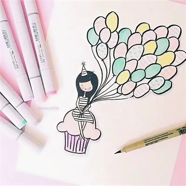 Эстетичные рисунки фломастером