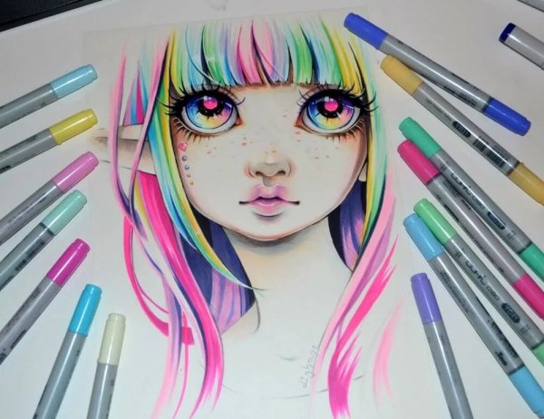 Копик маркерами Lighane Драконий глаз