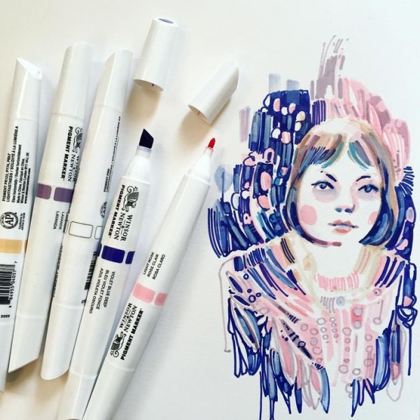 Техники рисования фломастерами