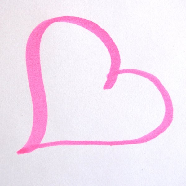 Сердечко нарисованное фломастером
