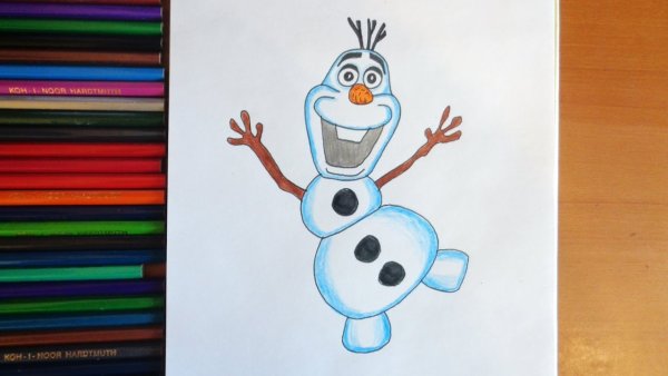 Снеговик красивая для срисовки 3d ручкой