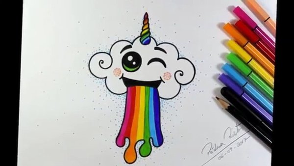 Рисунки фломастерами легкие