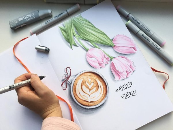 Рисунок для мамы фломастерами