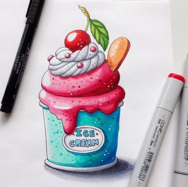 Рисунки для скетчбука фломастерами лёгкие