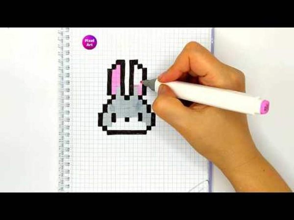 Рисунок лёгкий и красивый фломастером по клеткам