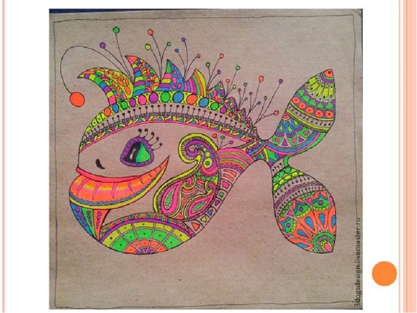 Бабочка фломастерами