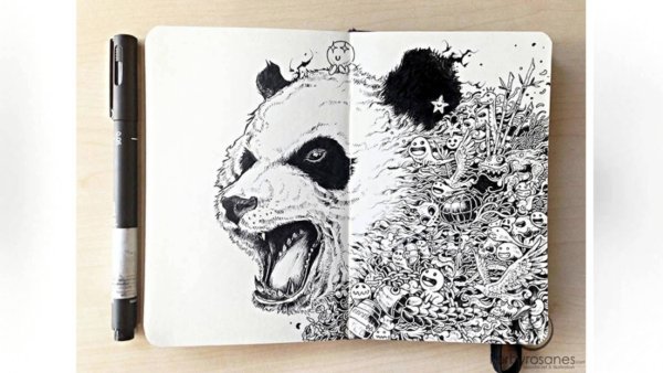 Рисунки для скетчбука черной ручкой