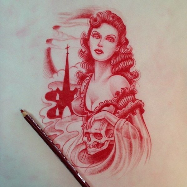 Красивые тату ручкой