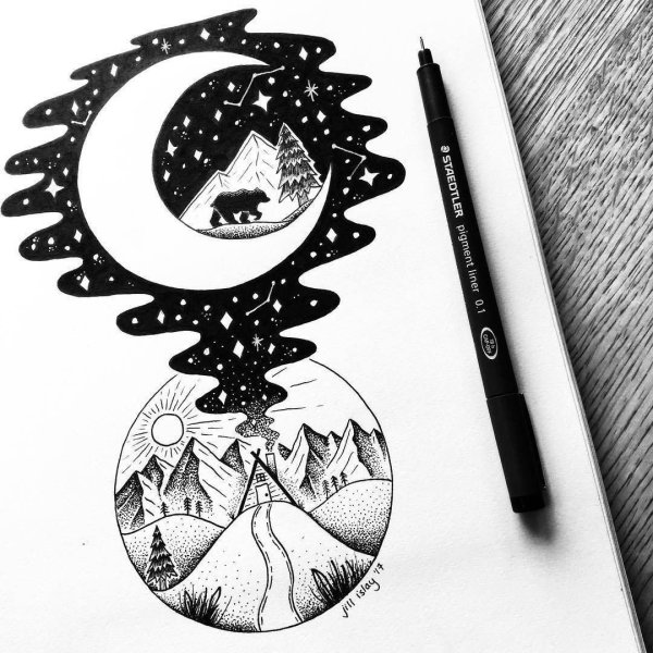 Новогодняя открытка нарисовать карандашом