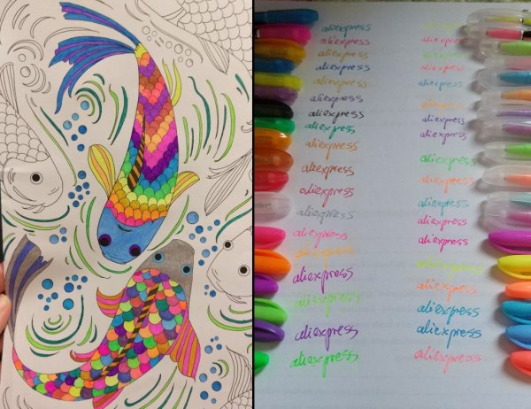 Рисунки цветными ручками