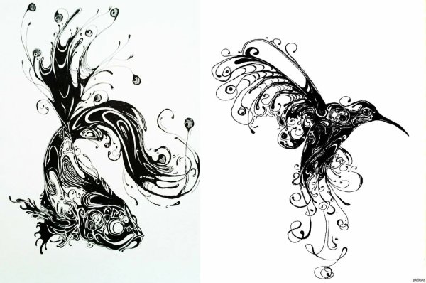 Графика гелевой ручкой