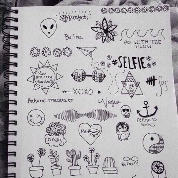 Маленькие рисунки для скетчбука легкие