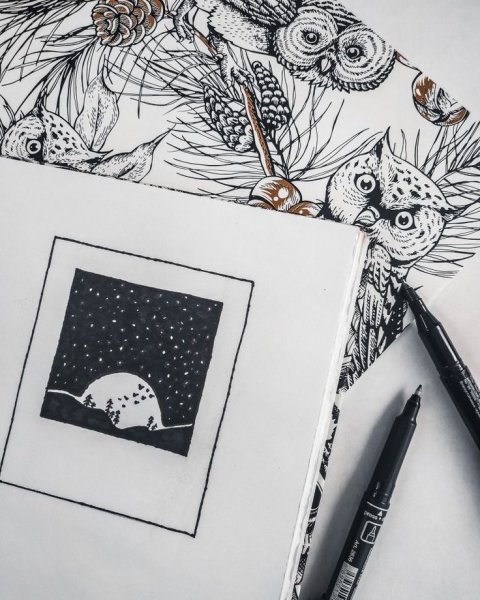 Классные рисунки для скетчбука