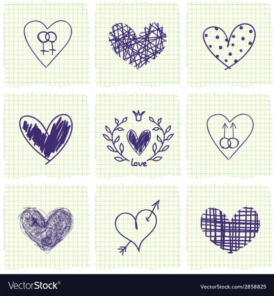 Сердечко нарисованное ручкой