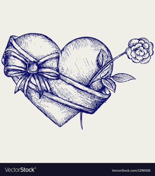 Разбитое сердце эскиз