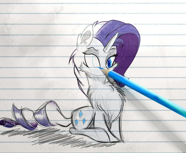 Пони арты карандашом