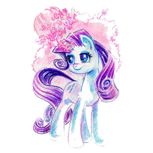 Флаттершай для срисовки