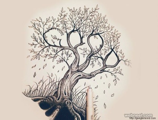 Интересное дерево рисунок