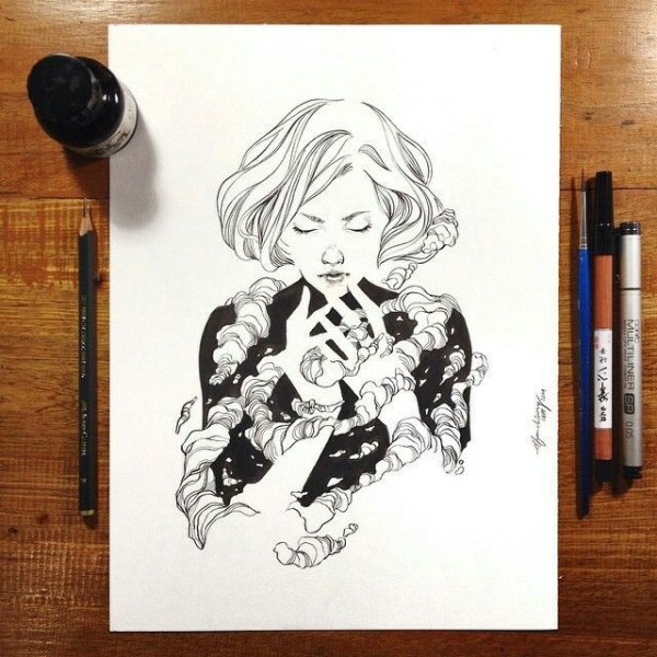 Глаз рисунок ручкой