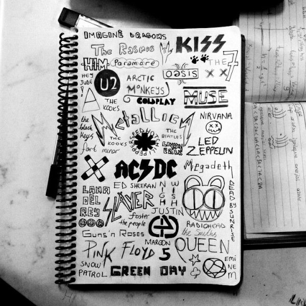 Рисунки в тетради в клетку