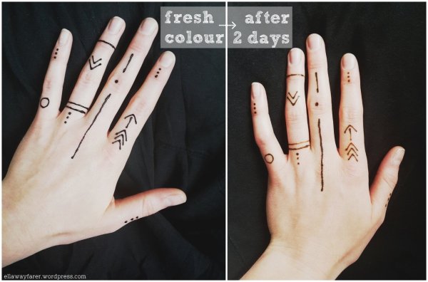 Мехенди на пальцах руки, легкое