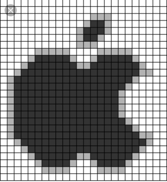 Рисунок по клеточкам черно белые легкие маленькие