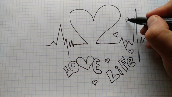 Надпись Love тату эскиз