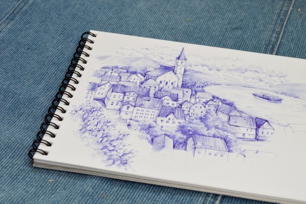 Рисунки ручкой в тетради