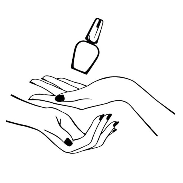 Нарисованные руки с маникюром