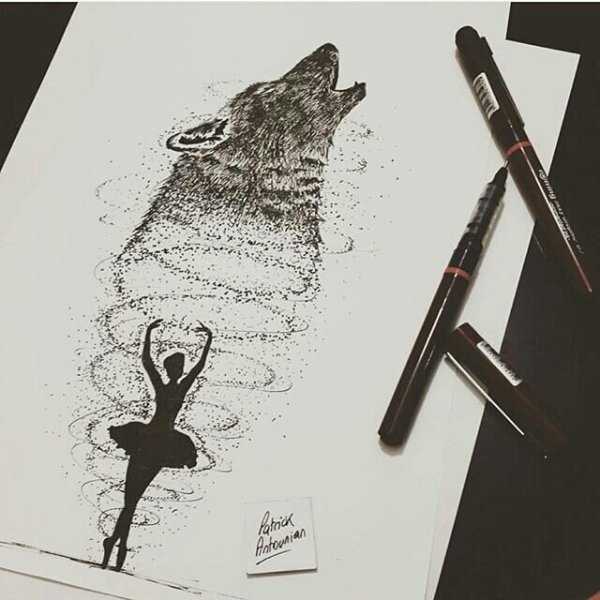 Рисование цветными гелевыми ручками